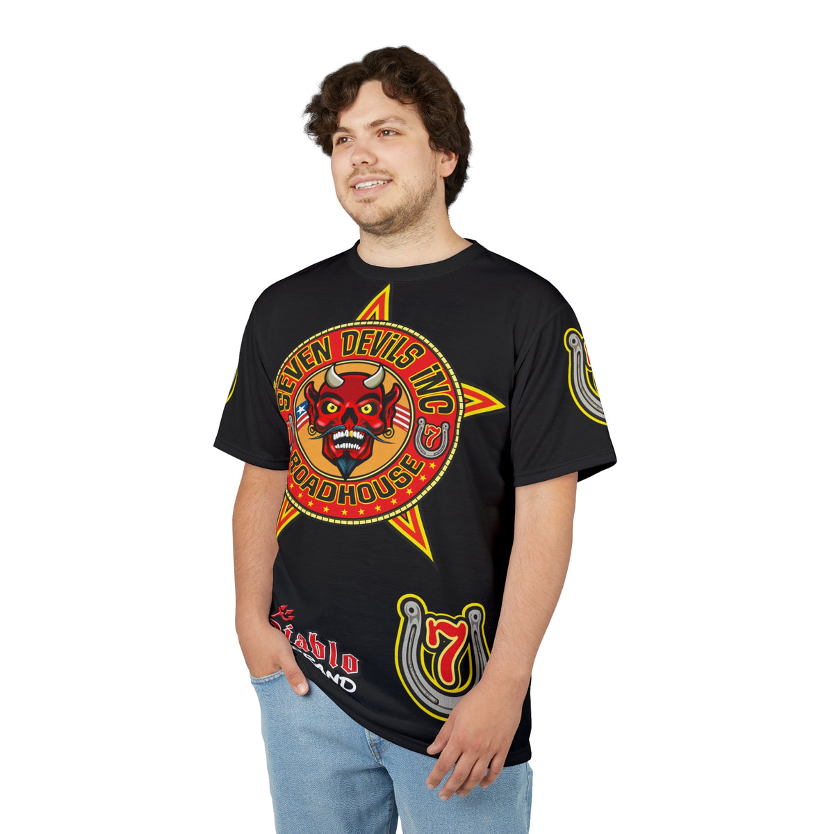 Seven Devils Inc. Roadhouse Graphic Tee - Motorcycle Custom Riding Super Tee - This is THE Super Tee you want to wear !!!!