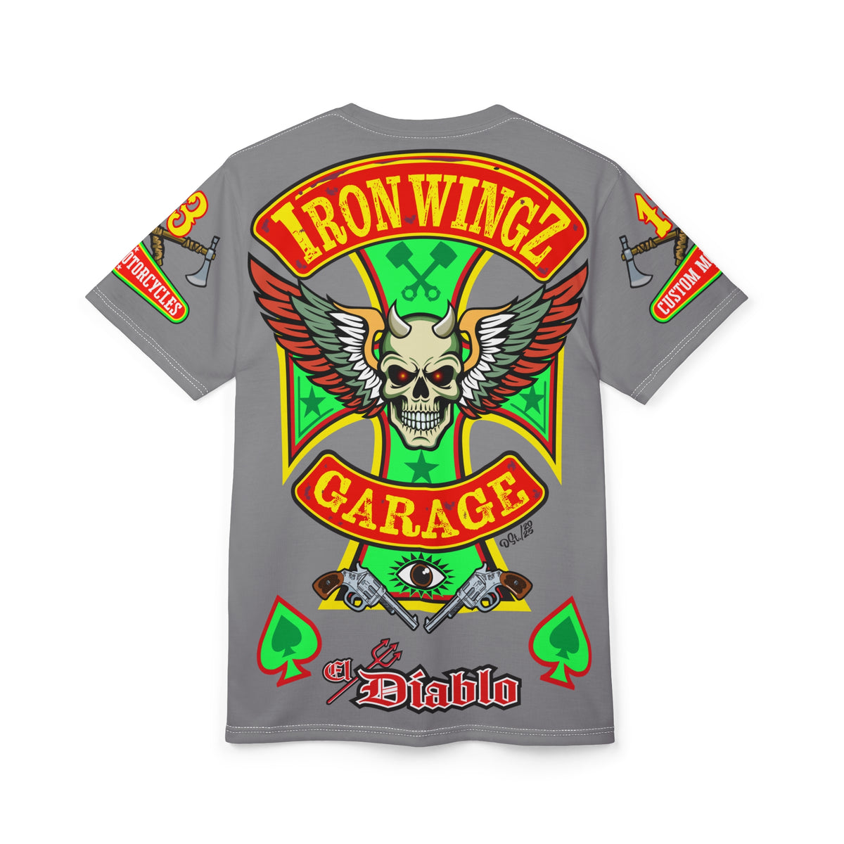 Iron WingZ Customs HiViz High Performance Motorcycle Riding Super Tee