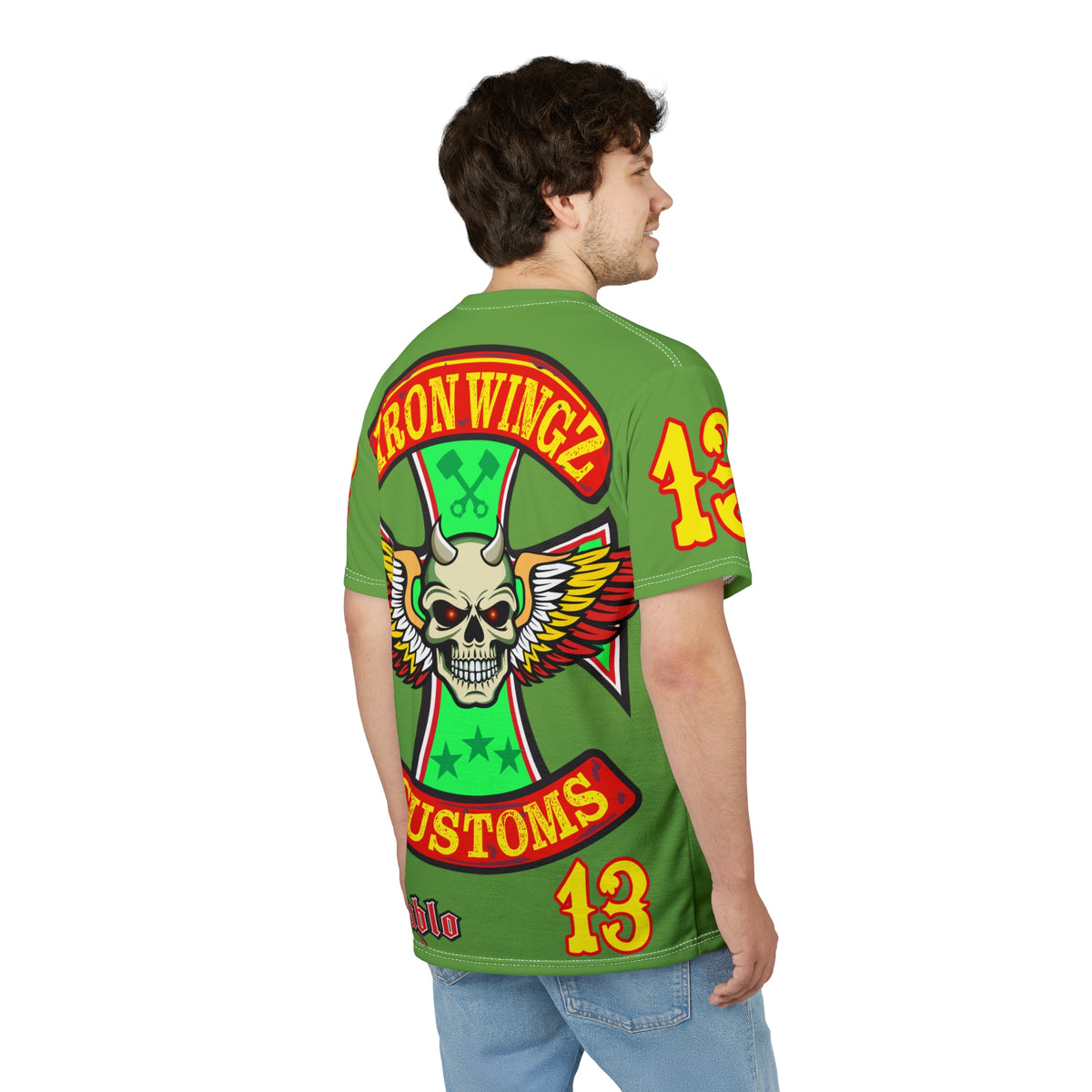 Iron Wingz Garage HiViz Super T - Hardcore Motorcycle Riders Cut- Soylent Green  ( Limited Edition )