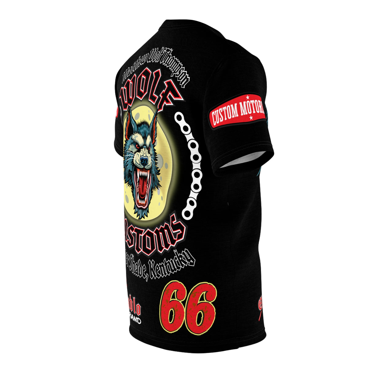 MWT Wolf Custom Motorcycles Super Tee — Viciously Cool High Performance Motorcycle Riding Shirt