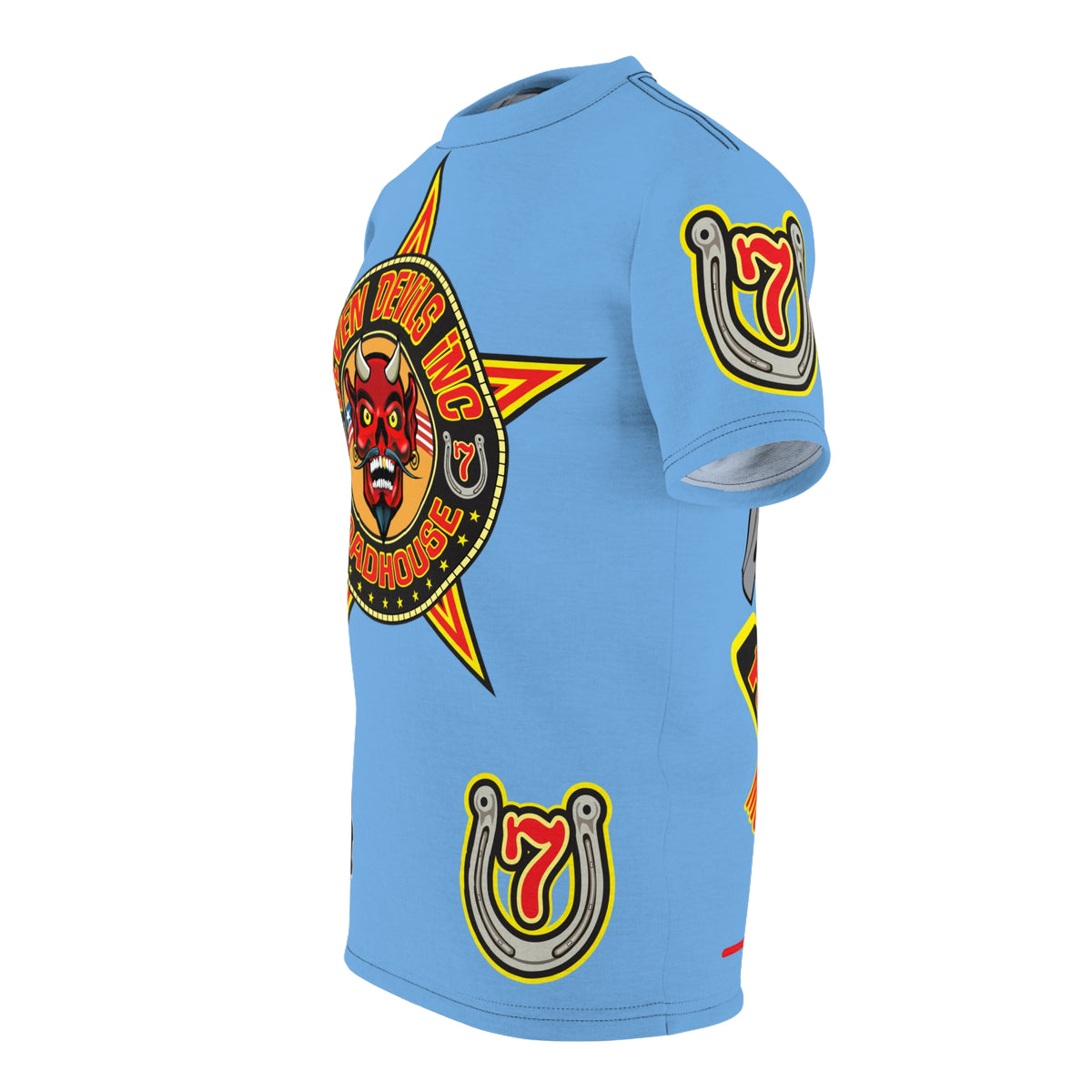 Seven Devils Inc. Roadhouse HiViz Design, Edgy Biker Shirt, Special Motorcycle Riding Gear, Seven Devils Inc.