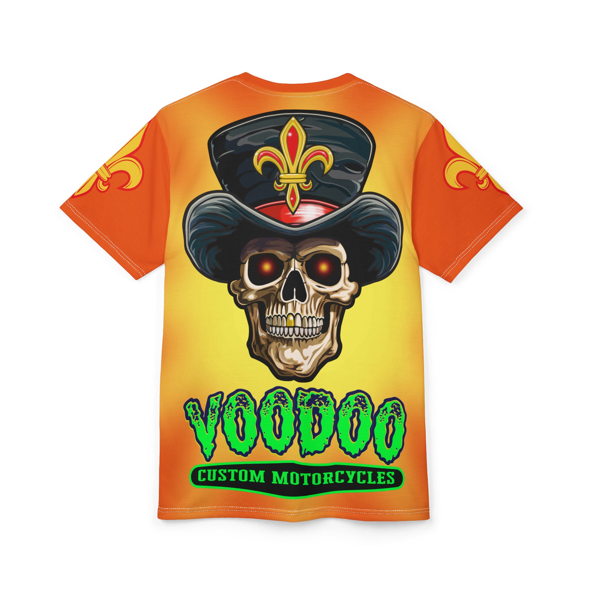 VooDoo Customs Ragin' Cajun Tie Dye Blast Skull & Fleur-de-Lis Graphic Tee