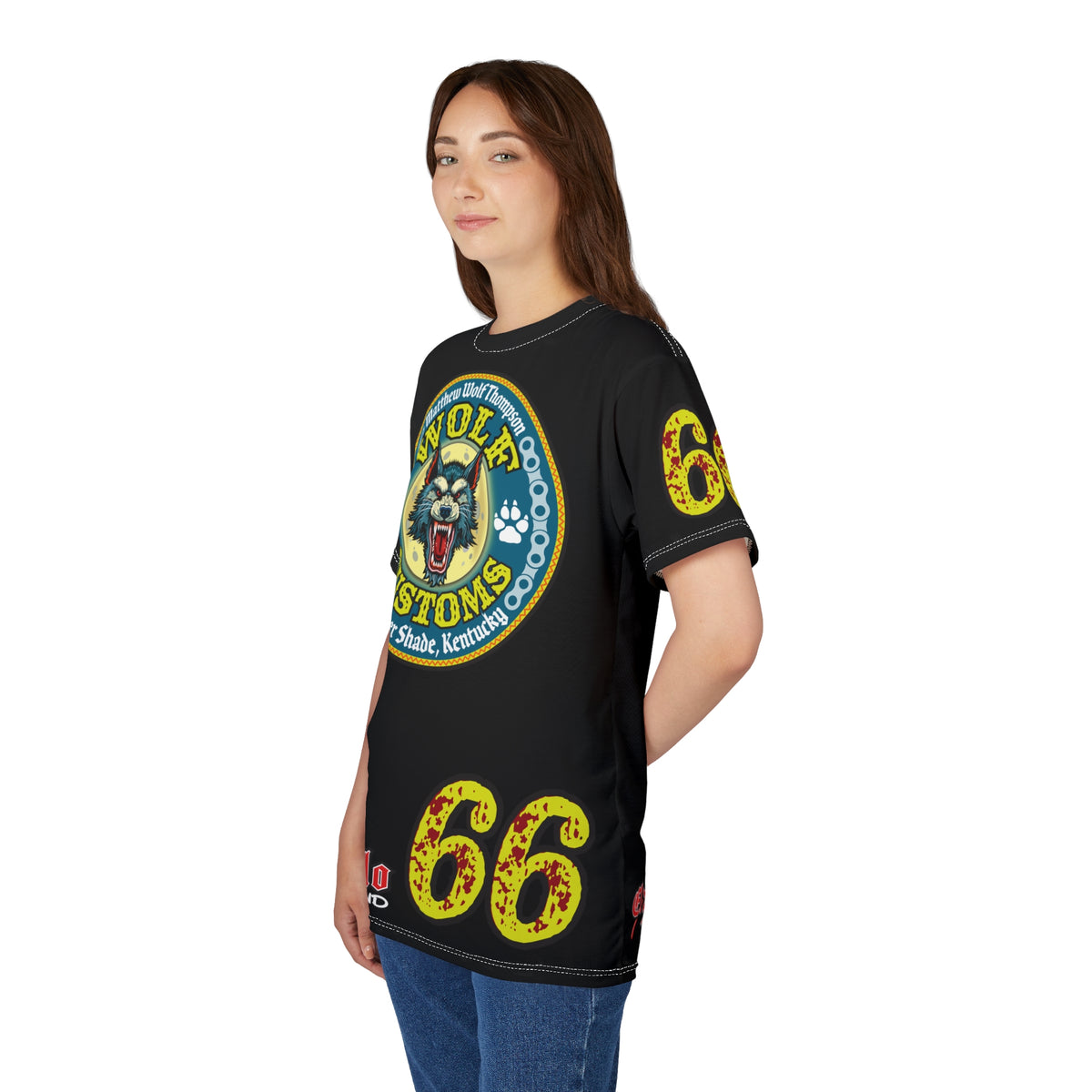 MWT Wolf Customs '66 Graphic Super  Tee — Retro Motorcycle Club Shirt The Best Biker Riding Tee EVER !!!