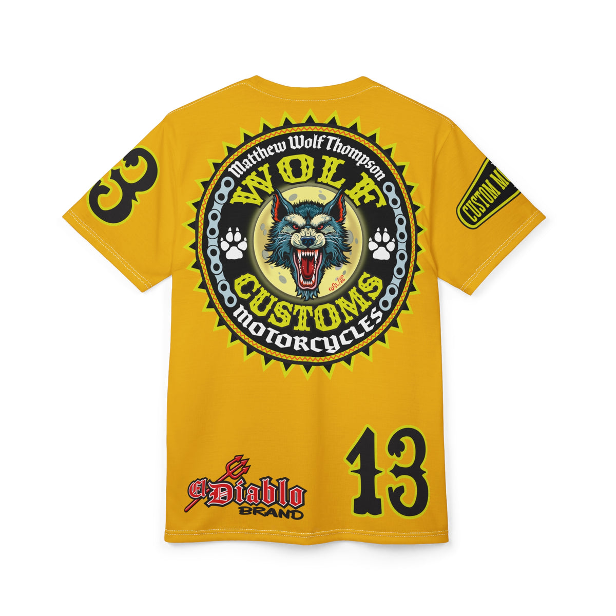 MWT Wolf Customs '66 Graphic Super  Tee — Retro Motorcycle Club Shirt The Best Biker Riding Tee EVER !!!