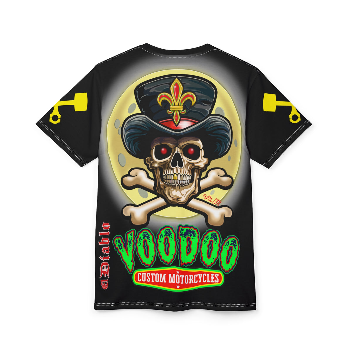 VooDoo Customs Night Rider HiViz Super Tee for Motorcycle Riders  - The Ultimate Riding Comfort