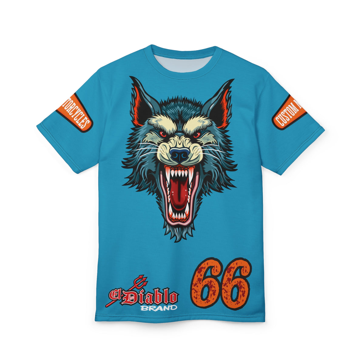 MWT Wolf Custom Motorcycles Super Tee — Viciously Cool High Performance Motorcycle Riding Shirt