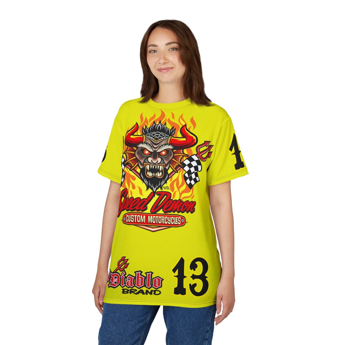 Demon Custom   Banana Rama HiViZ Super Tee — Extreme Edgy Graphics - Bad Attitude Custom Biker Riding Gear