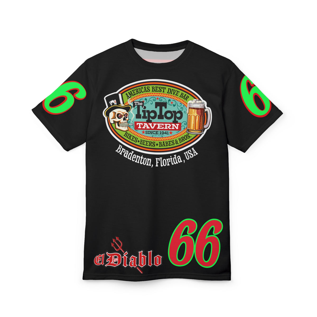 Tip Top Tavern Dive Bar Super Tee - America's Best Dive Bar - Bikes Beers Babes & Bros. - Biker Bar Tee