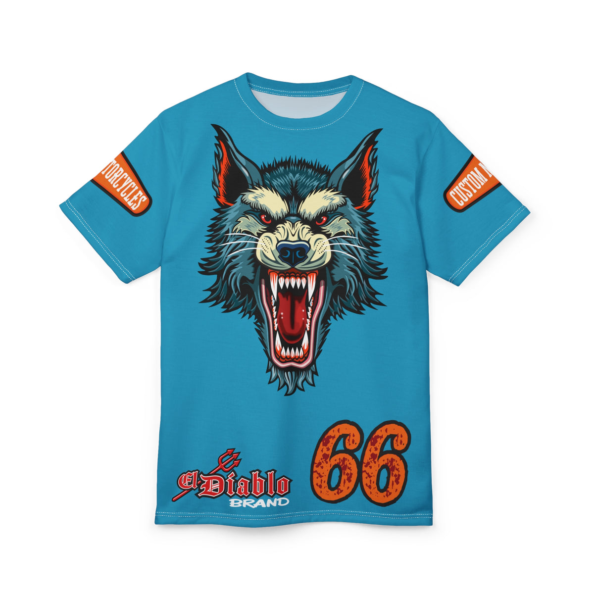 MWT Wolf Custom Motorcycles Super Tee — Viciously Cool High Performance Motorcycle Riding Shirt
