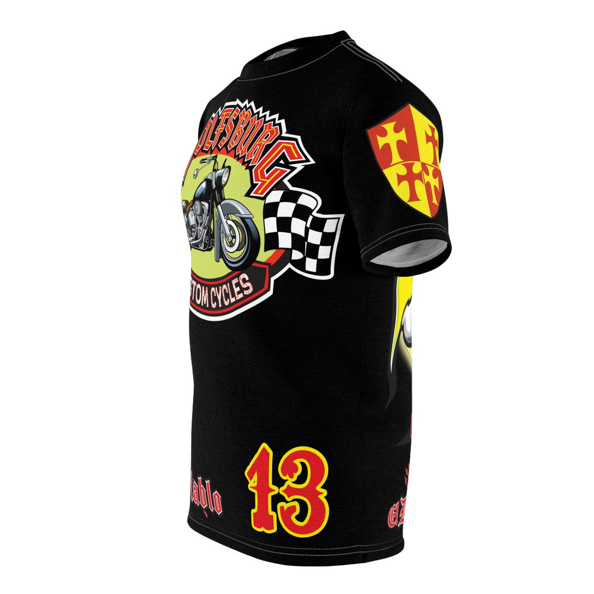 Wolfsburg Custom Cycles HiViz High Comfort Motorcycle Riders Super Tee