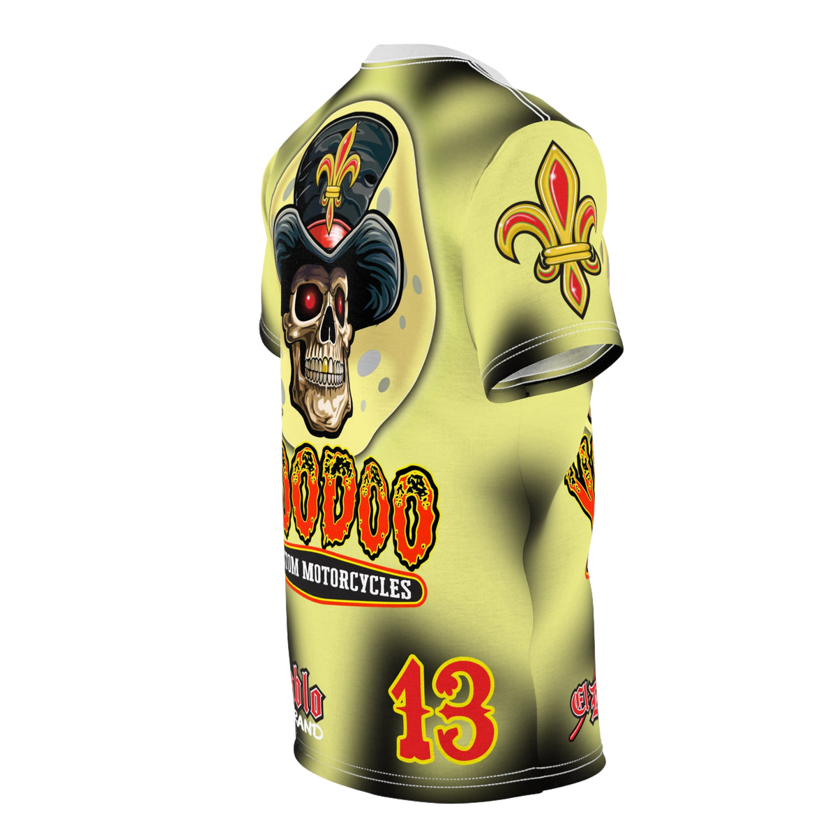 Voodoo Custom Motorcycles HIVIZ TYE DYE BLAST SUPER RIDING TEE - Look Cool, Ride Cool jn our Finest Biker Riding Tee