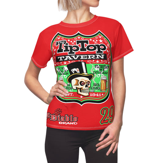 Women's Cut Tip Top Tavern Graphic Tee — Dive Bar Logo