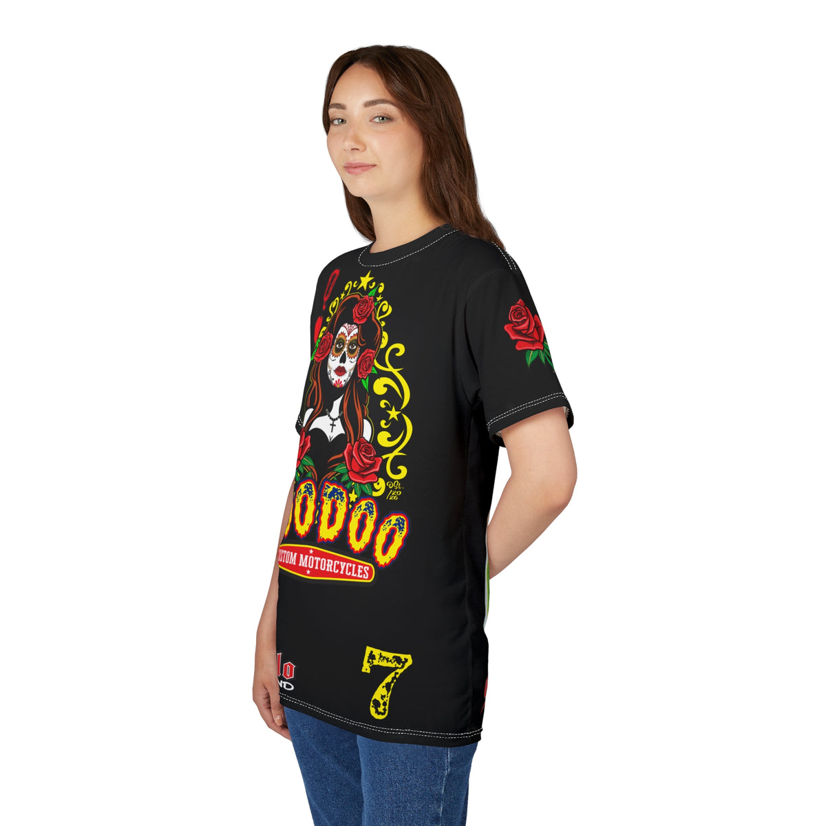 Voodoo Custom Motorcycles Tee — Queen of Hearts  Black 🖤 Riding Super Tee