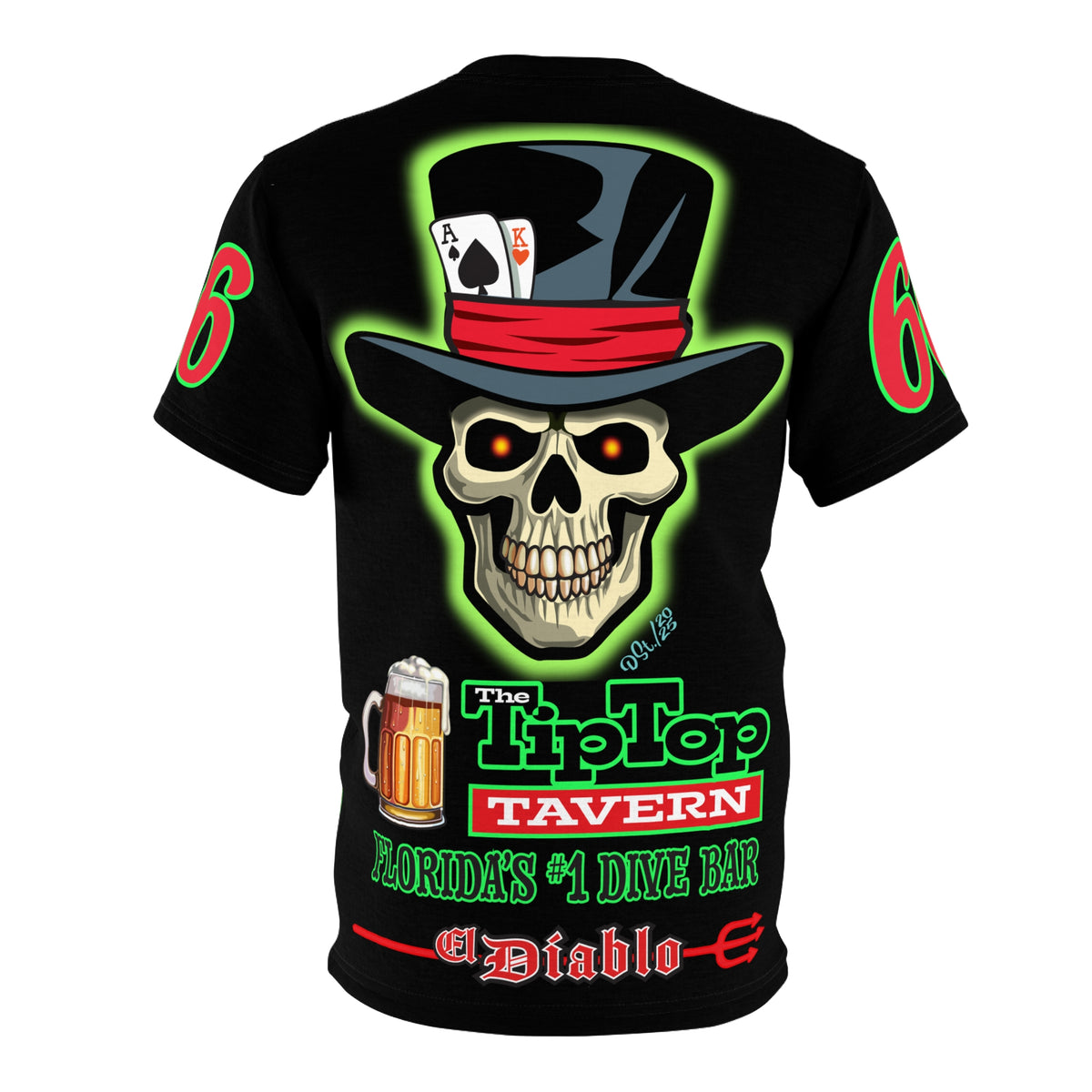SRT Tip Top Tavern Dive Bar Super Riding Tee (*Limited Edition) - Florida's Best Dive Bar, Bikes Beers Babes & Bros. - Honouring Biker Bar Tee