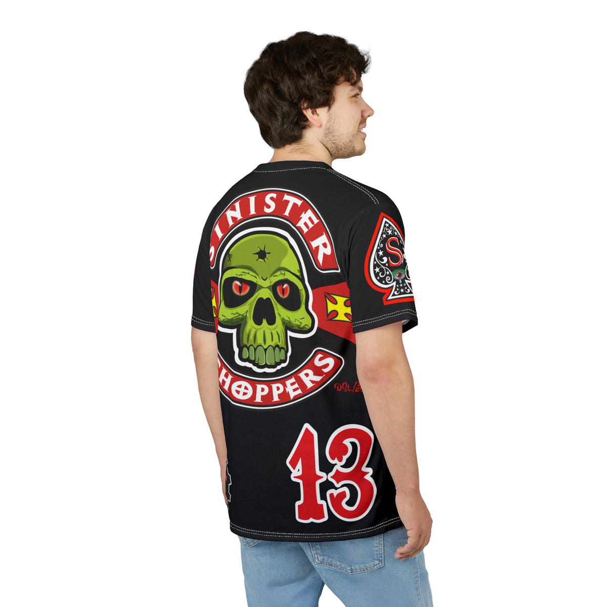 Sinister Choppers - BAD in BLACK - HiViz Custom Super Tee - High Performance Riding Wear