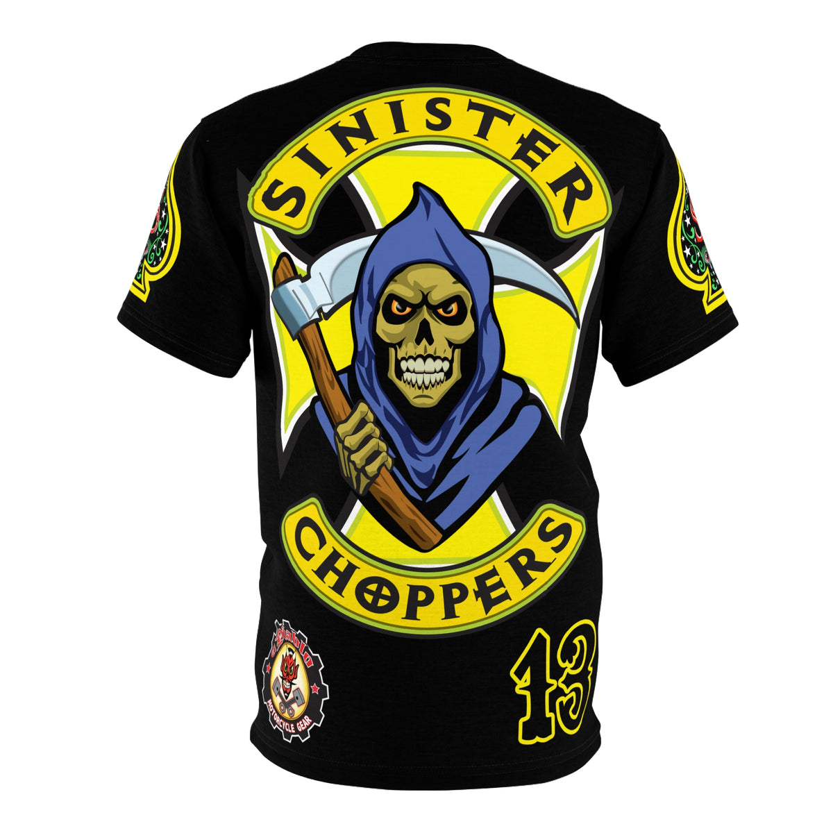 SRT Sinister Choppers Custom Motorcycles -  HiViz Custom Reaper Super Tee - High Performance Riding Wear