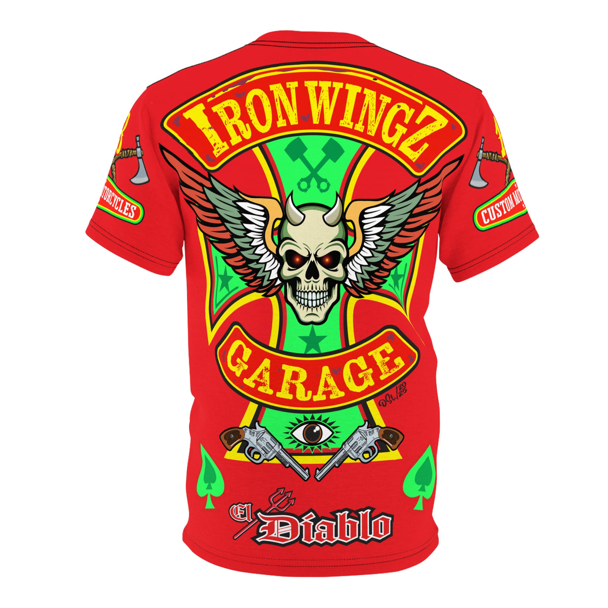 Iron WingZ Customs HiViz High Performance Motorcycle Riding Super Tee