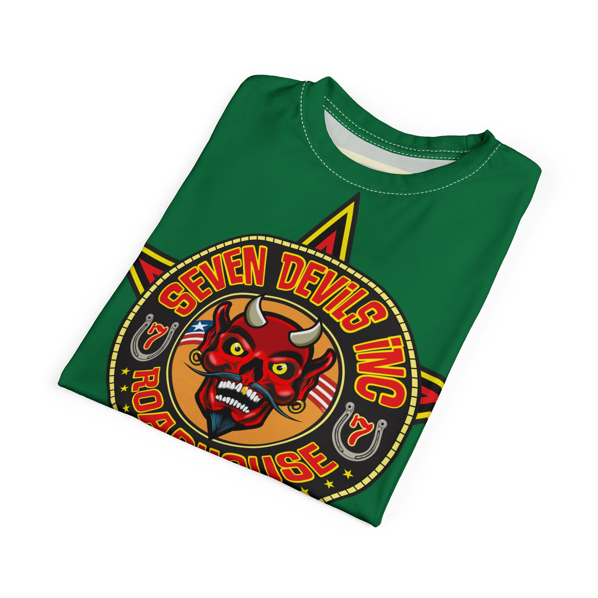 Seven Devils Inc. Roadhouse HiViz Design, Edgy Biker Shirt, Special Motorcycle Riding Gear, Seven Devils Inc.
