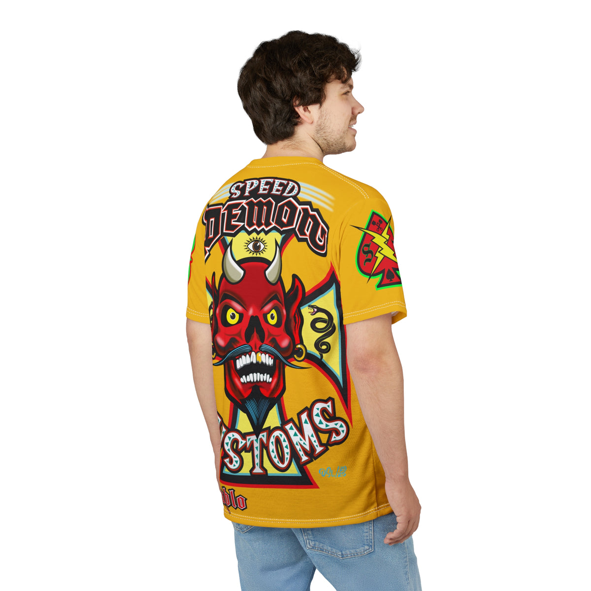 Speed Demon Custom HiViz Unisex Tee - Bold Graphic Harley Enthusiast Super T