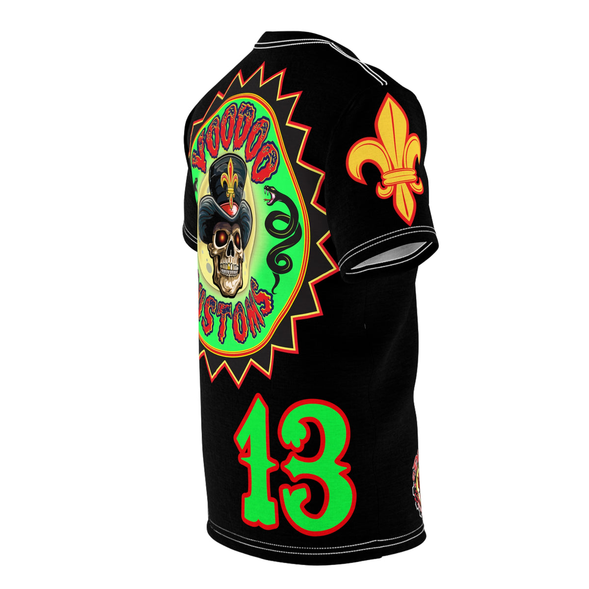 VooDoo Customs Skull & Fleur-de-Lis Unisex Graphic Tee