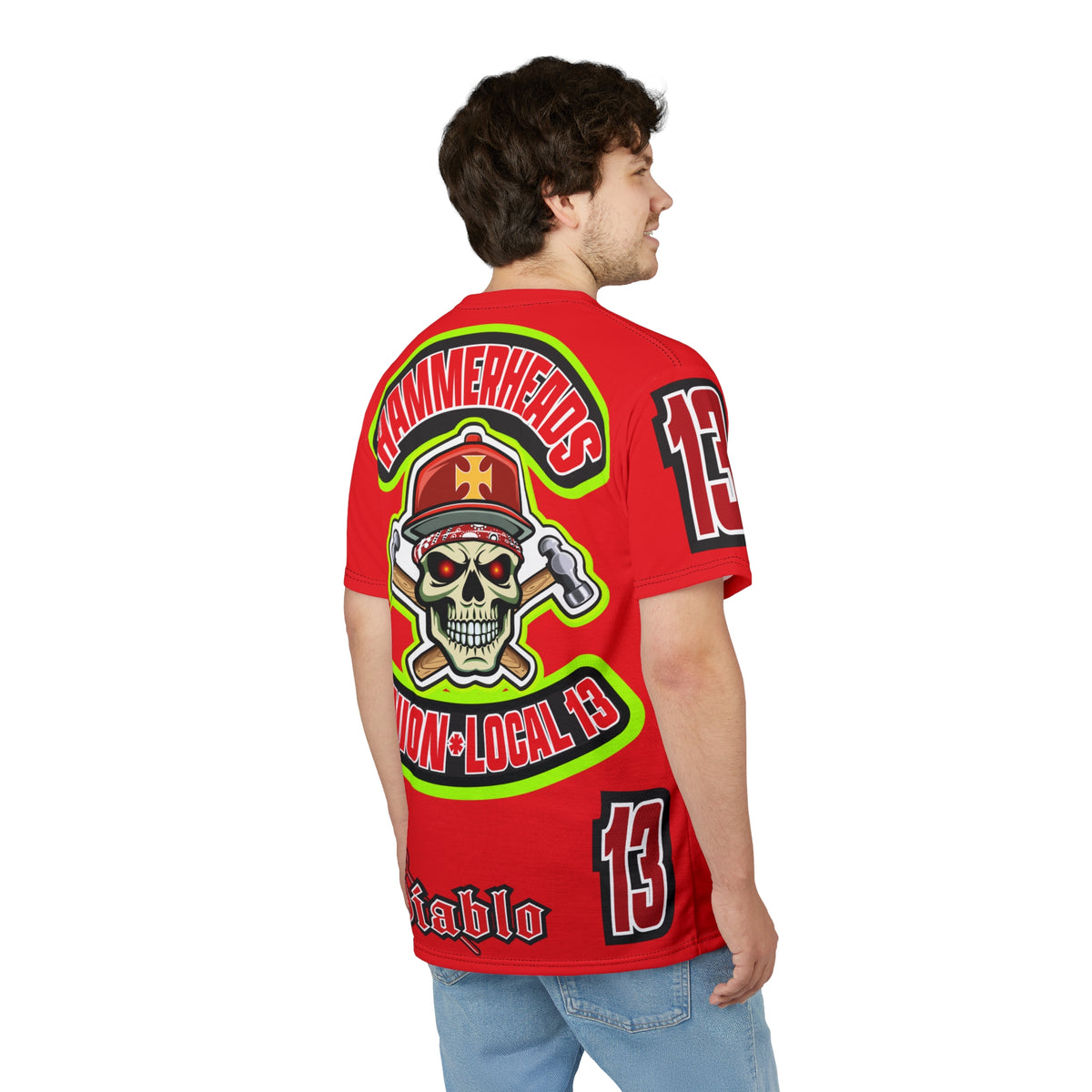 Hammerheads Union Local 13 HiViz Super Tee - Rough Tough Bad Attitude Motorcycle Riding Tee