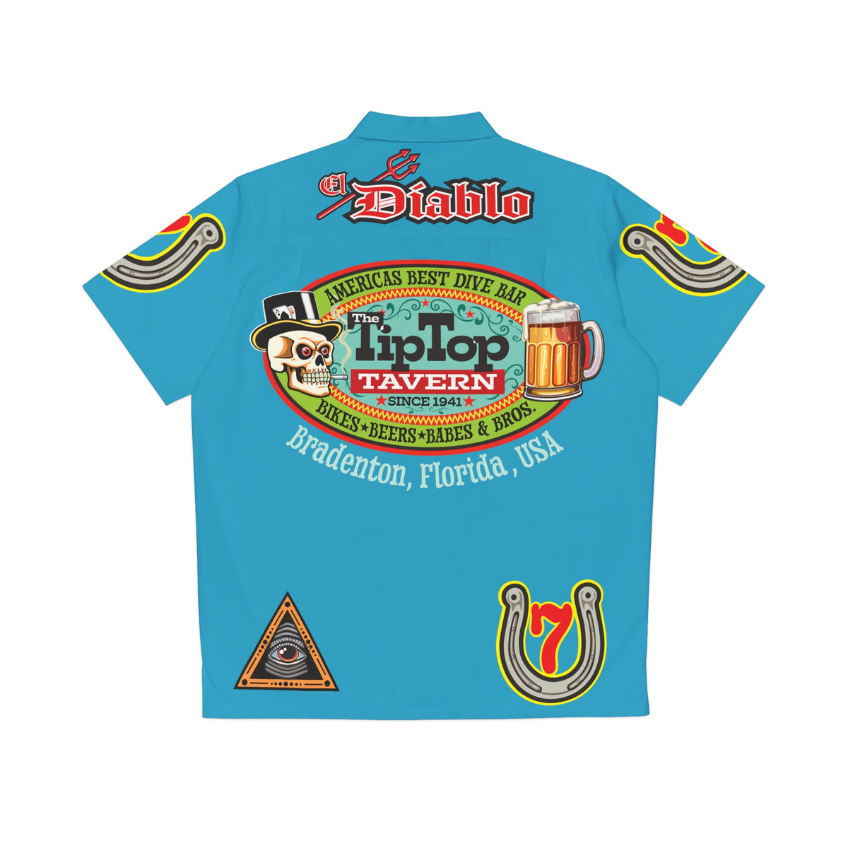 Big Bopper Men's Hawaiian Shirt - Loose, Comfortable Button Up Shirt for Easy Breezy Riding - Sizes to 5XL