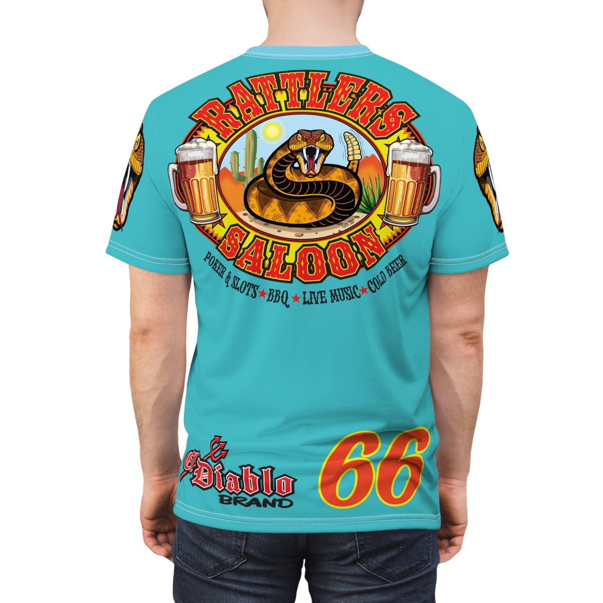 Rattlers Saloon  SUPER TEE — Vintage Biker 66 Graphic Shirt