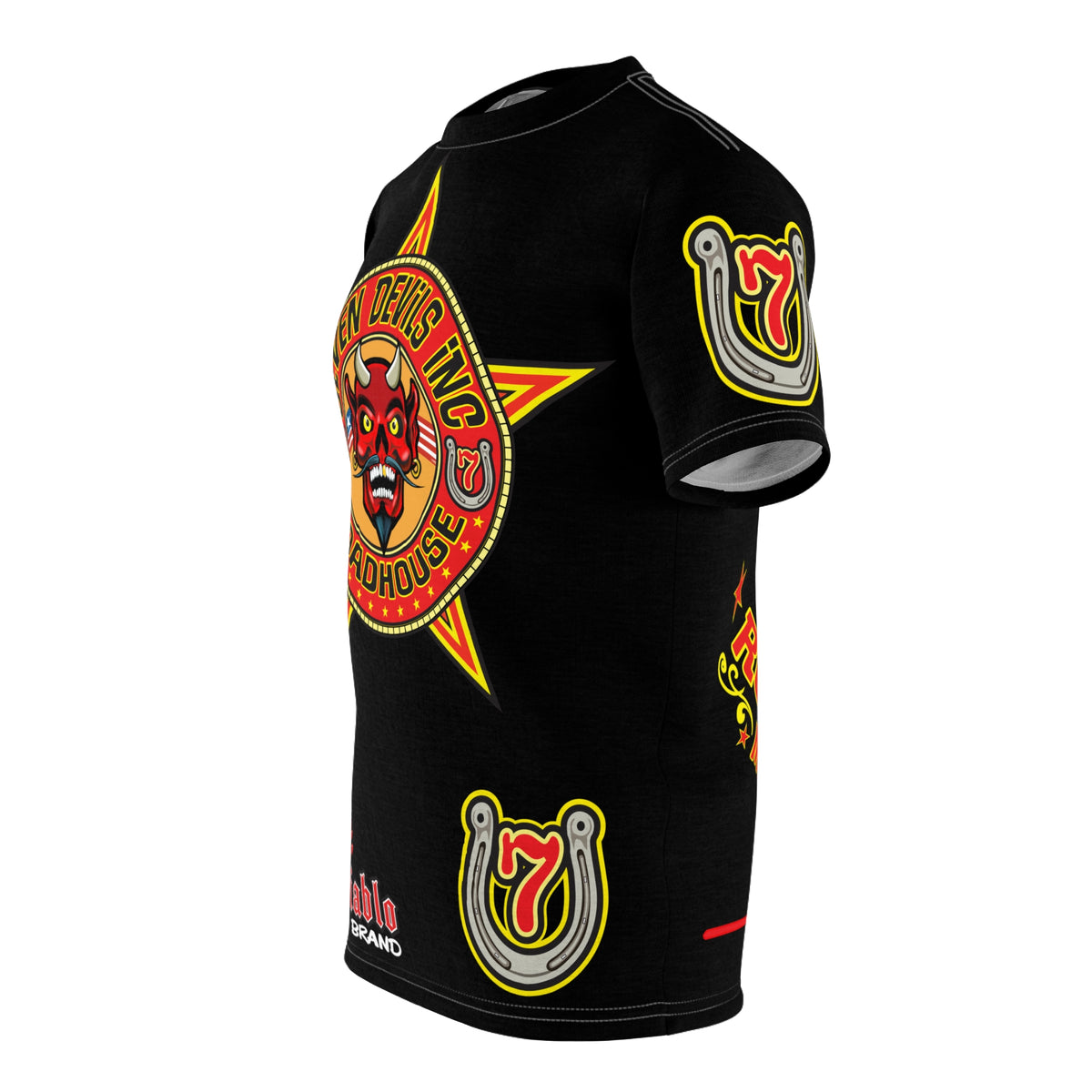 Seven Devils Inc. Roadhouse Deluxe HiViz Graphic Tee - Motorcycle Custom Riding Super Tee