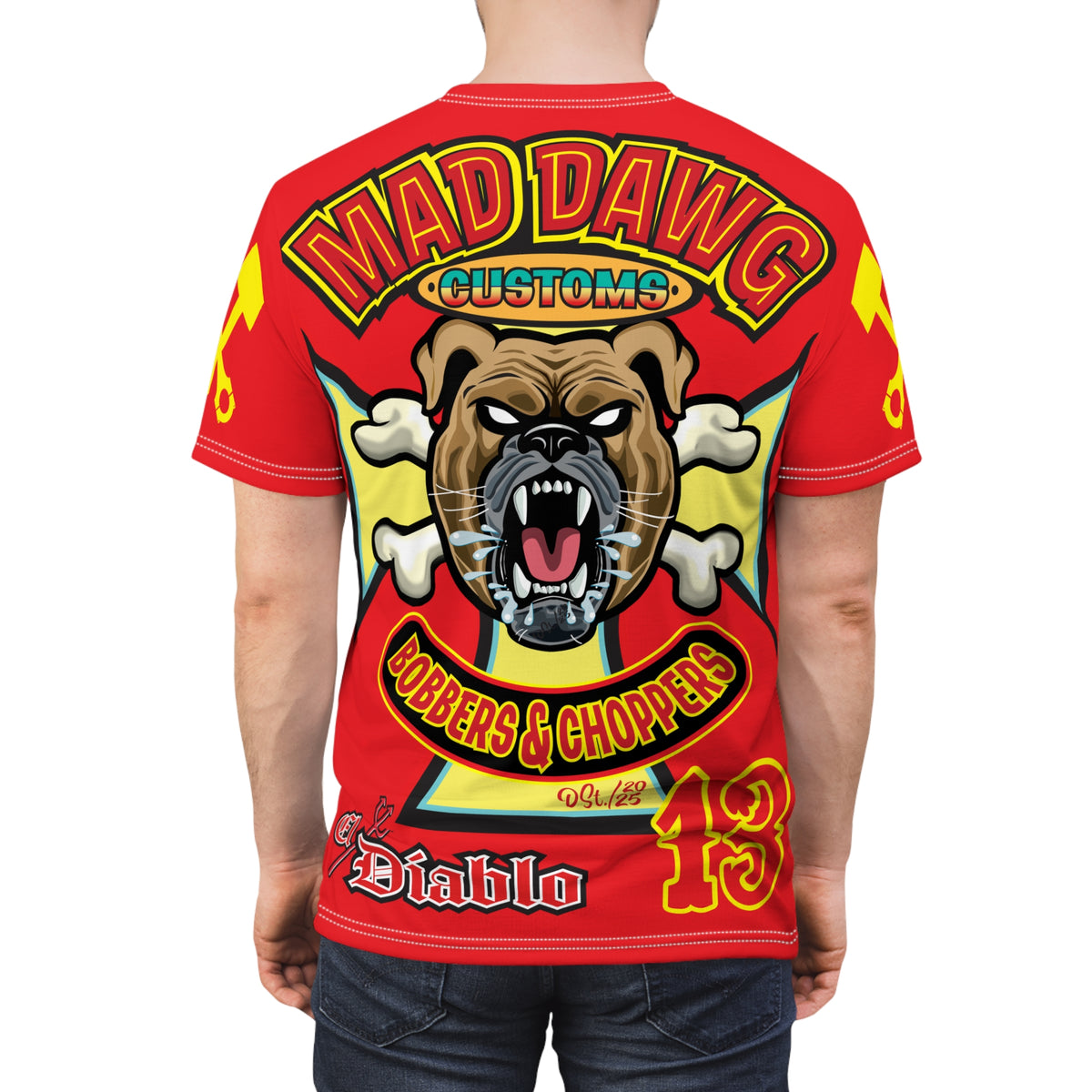 Mad Dawg Customs HiViz, High Performance Super Tee - Mad Dawgs & Bad Dawgs must have Riding Super Tee