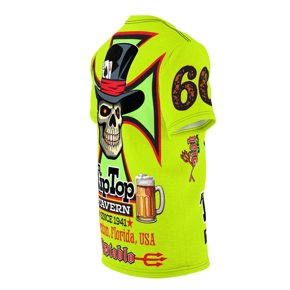 Very Special Tip Top Tavern Dive Bar HiViz Lumina Super Tee (*Limited Edition) - America's Best Dive Bar, Bikes Beers Babes & Bros. - Honouring Biker Bar Tee