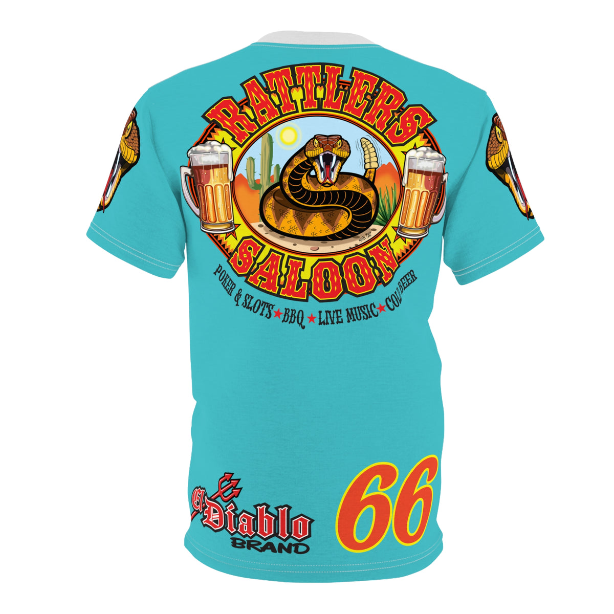 Rattlers Saloon  SUPER TEE — Vintage Biker 66 Graphic Shirt