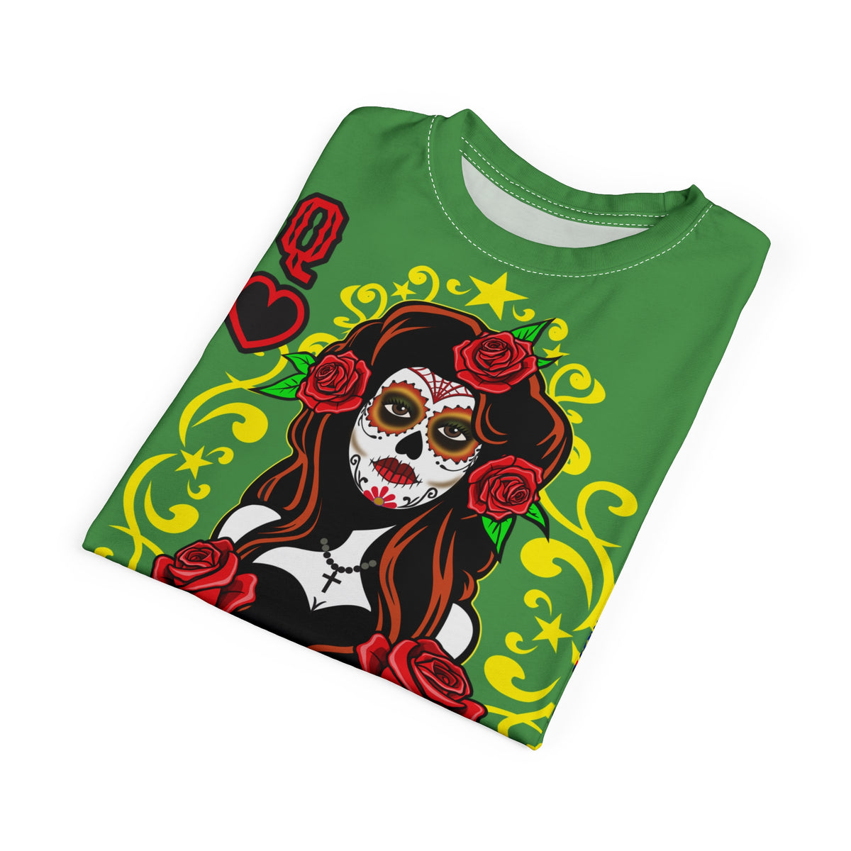 Voodoo Custom Motorcycles Tee — Queen of Hearts  Graphic Riding Super Tee