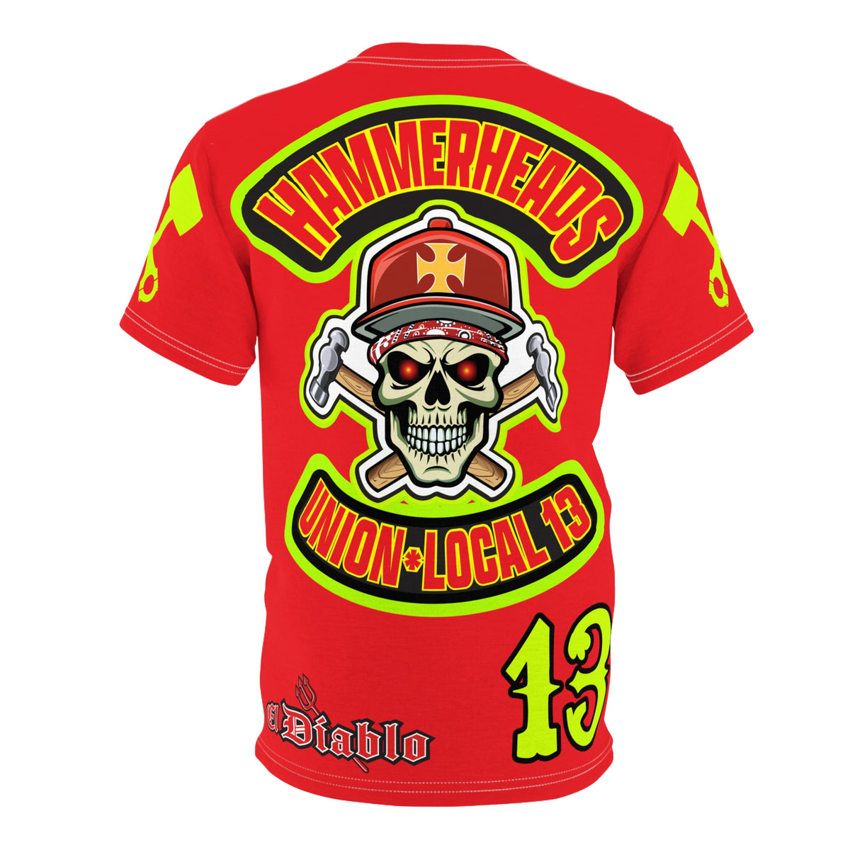 Hammerheads Union Local 13 -  SoCal 619 Special Edition - Custom HiViz Motorcycle Riding Tee Shirt _ Super Comfort and Fit