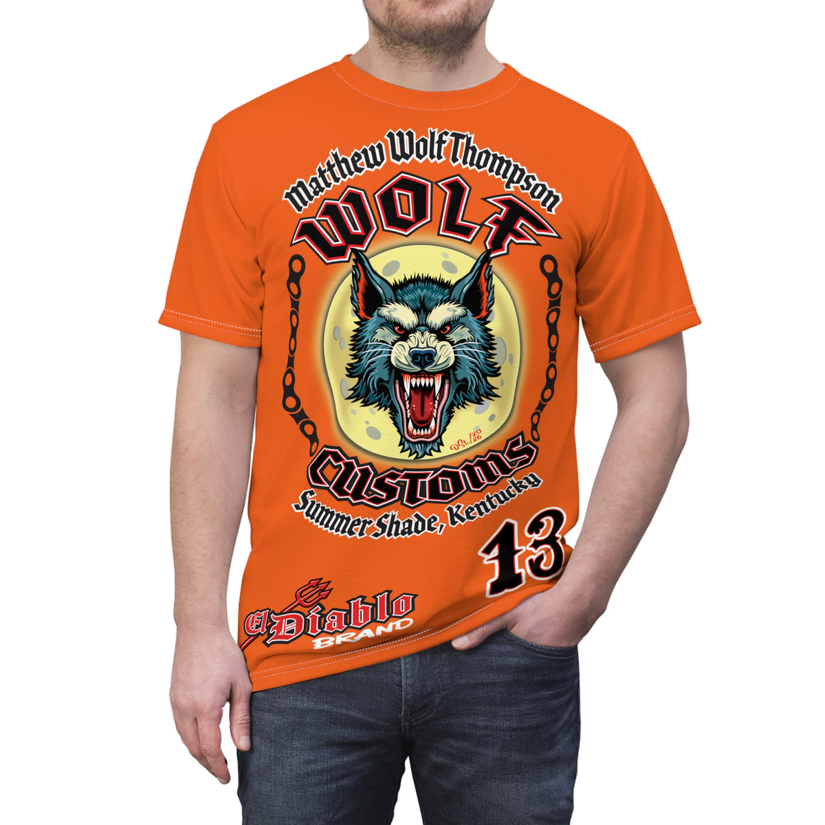 MWT Wolf Customs Motorcycles Super Tee — Viciously Cool High Performance Motorcycle Riding Shirt