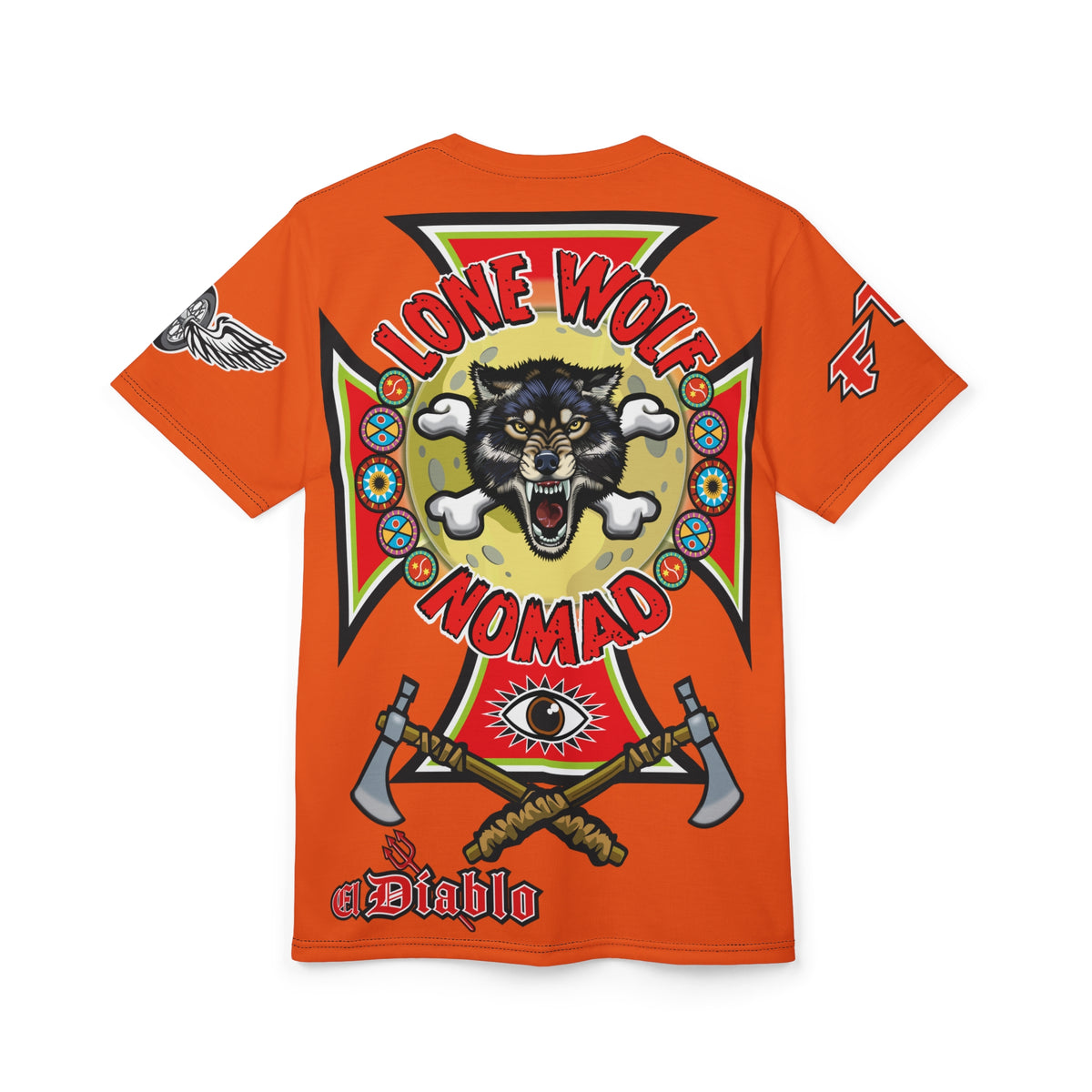 Lone Wolf Nomad HiViz Super Tee - For The Independent No Club Bikers For Life