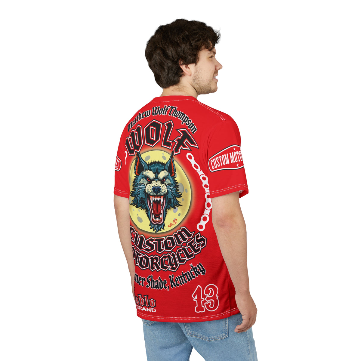 MWT Wolf Custom Motorcycles Super Tee — Viciously Cool High Performance Motorcycle Riding Shirt