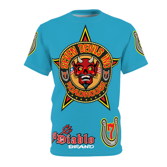 Seven Devils Inc. Roadhouse Graphic Tee - HiViz Motorcycle Custom Riding Super Tee