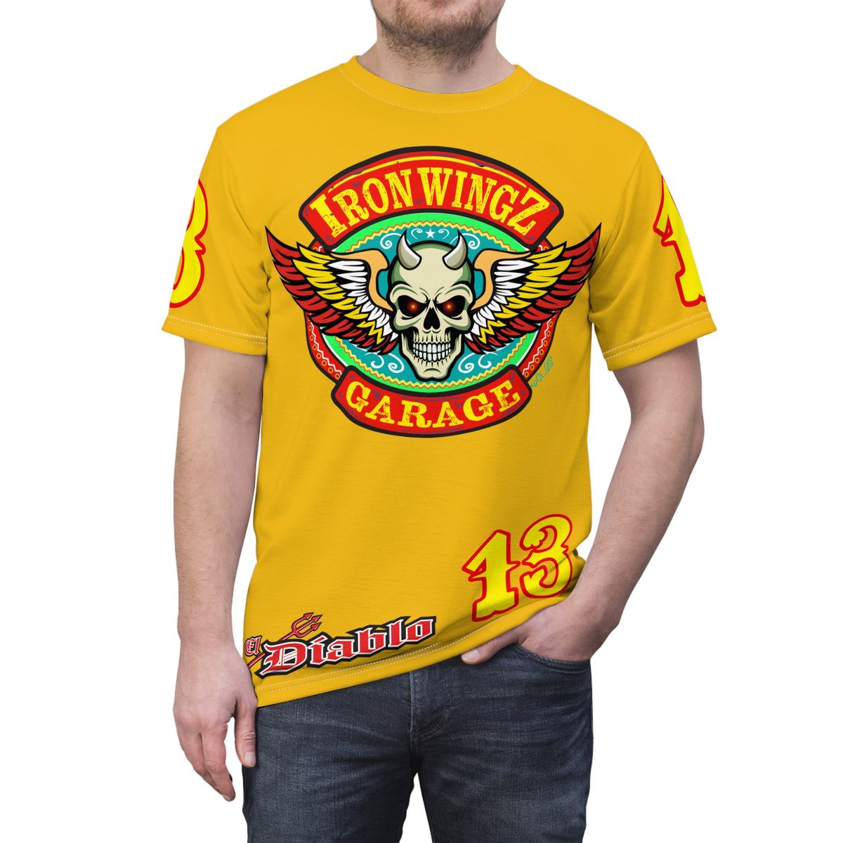 Iron Wingz Garage HiViz Super T - Hardcore Motorcycle Riders Cut