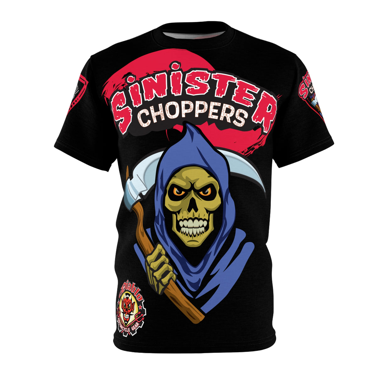 Sinister Choppers HiViz Super Tee - The Dark Reaper Rides Again !!!!