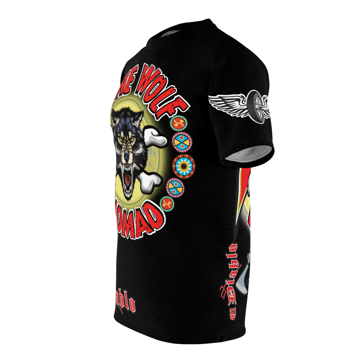 Lone Wolf Nomad HiViz Super Tee - For The Independent No Club Bikers For Life