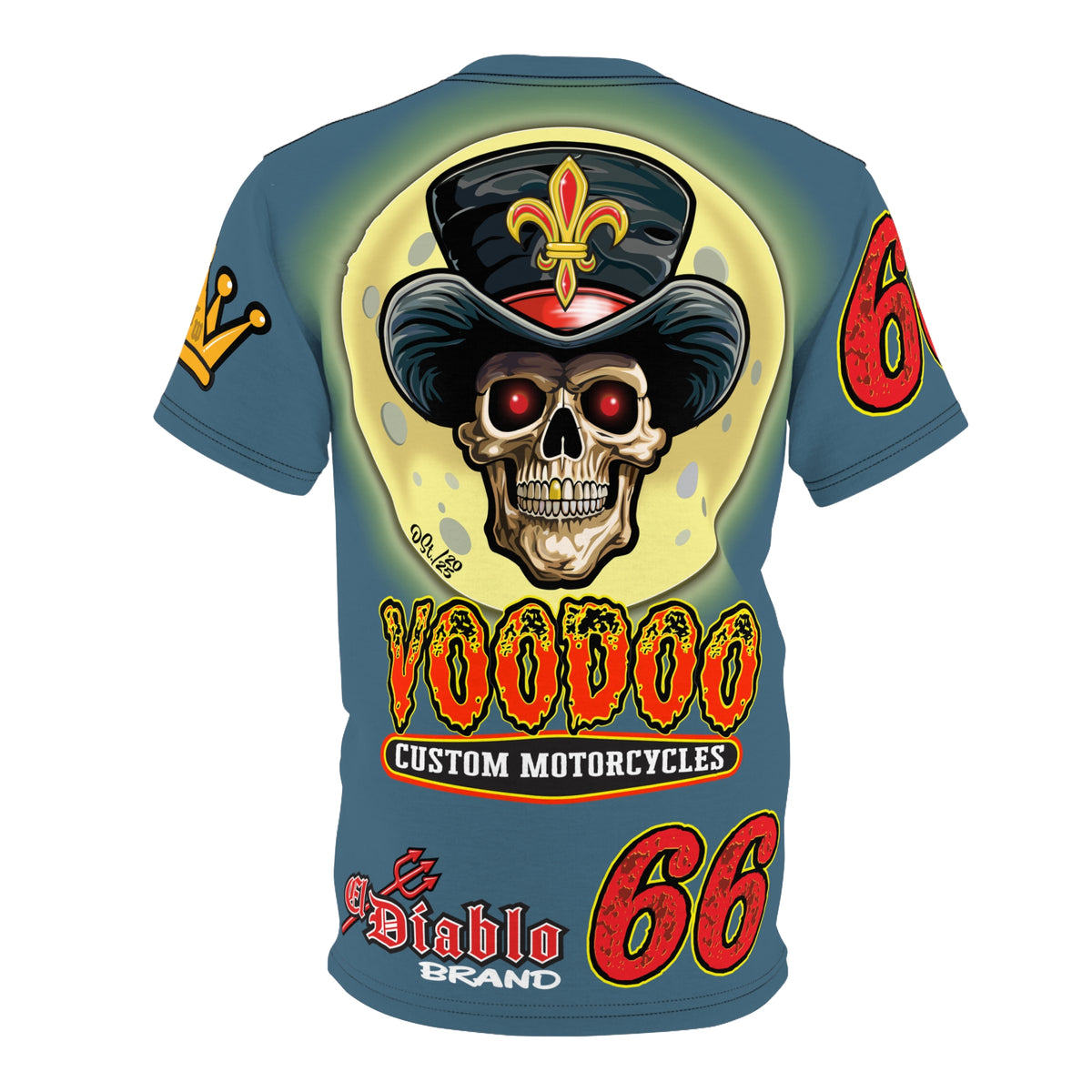 SRT VooDoo Custom Motorcycles Route 66 Unisex Super Tee - High Performance Riding Gear