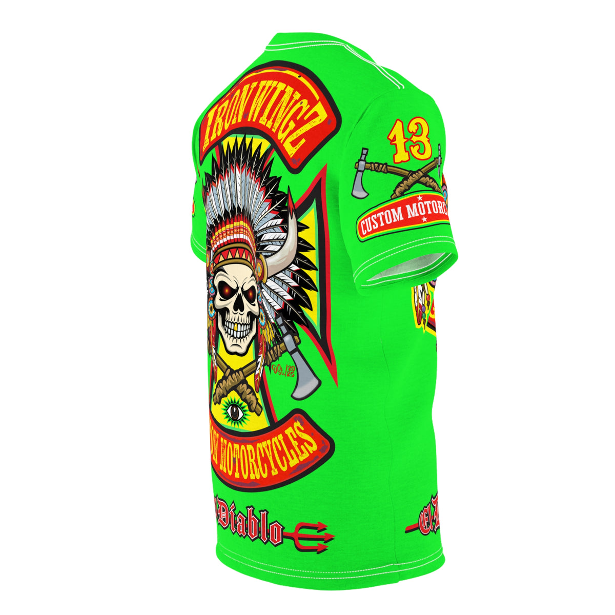 Very Special Iron Wingz Garage HiViZ  Lumina Motorcycle Rider Super Tee