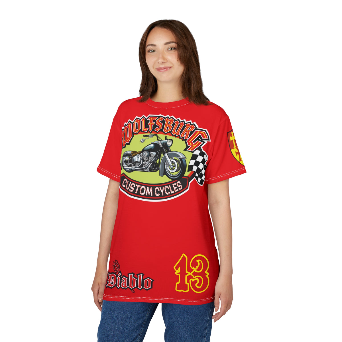 Wolfsburg Custom Cycles HiViz High Comfort Motorcycle Riders Super Tee