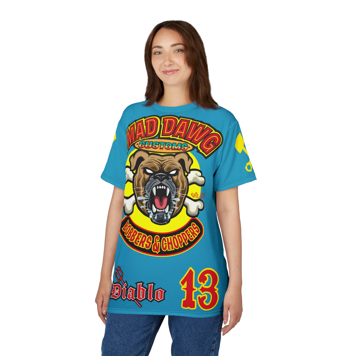 Mad Dawg Customs HiViz, High Performance Super Tee - Mad Dawgs & Bad Dawgs must have Riding Super Tee