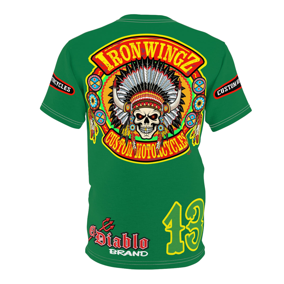 SRT Iron WingZ Garage Custom Biker Riding Super Tee - Retro Vintage Graphic Style