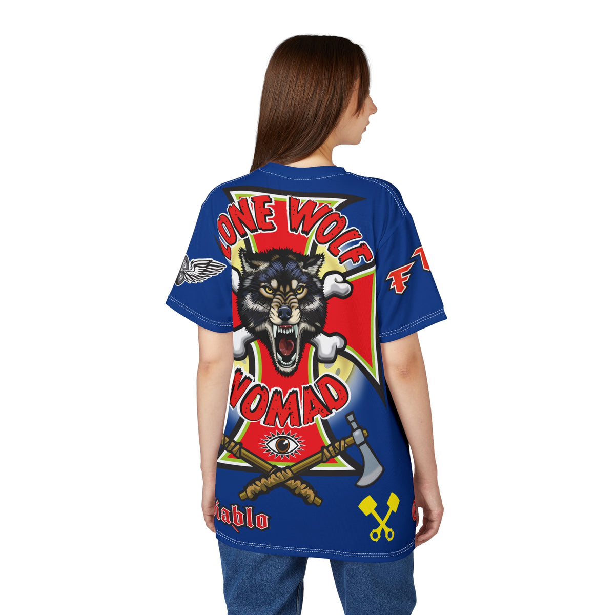 Lone Wolf Nomad HiViz Super Tee - For The Independent No Club Bikers For Life