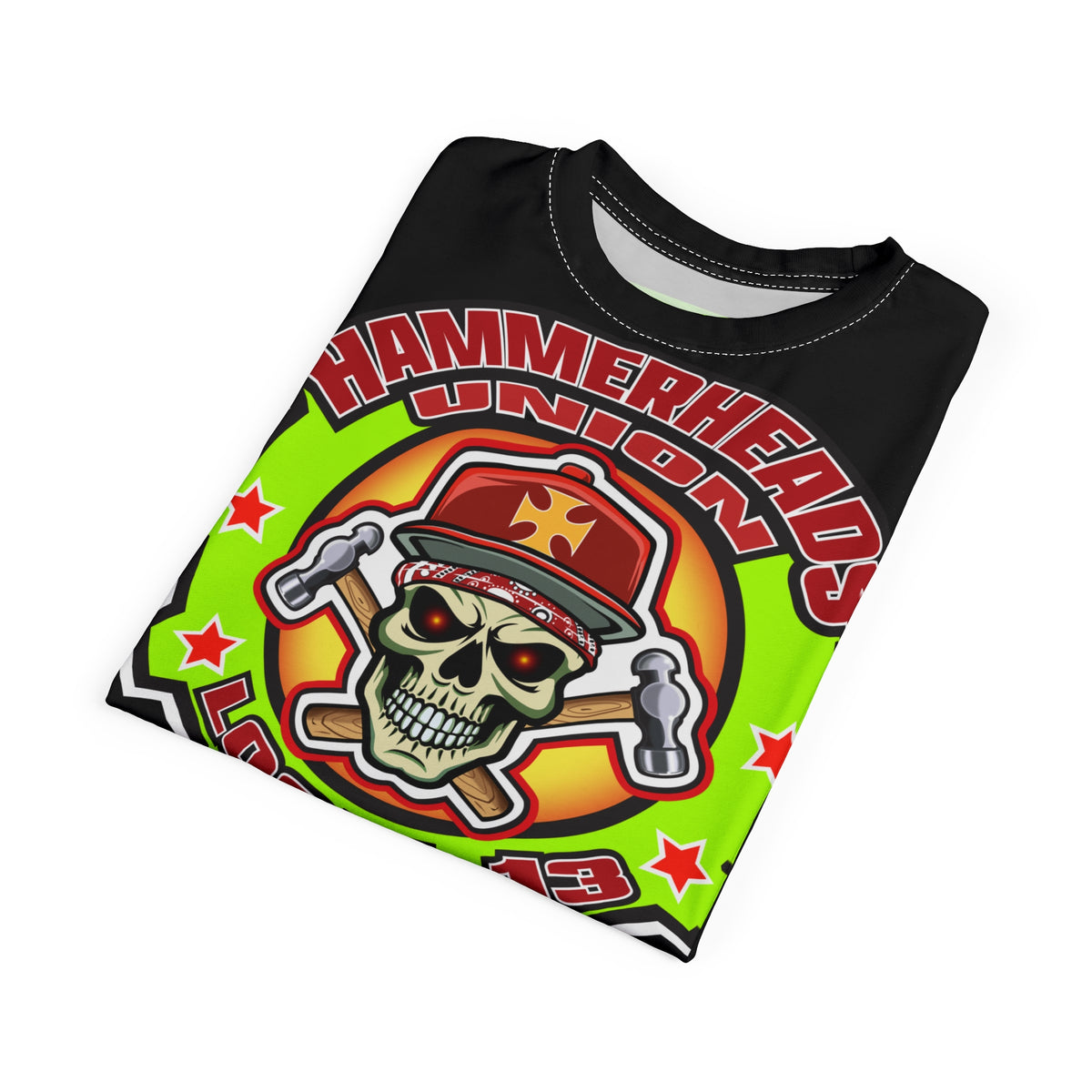 Hammerheads Union Local 13 HiViz Super Tee - Rough Tough Bad Attitude Motorcycle Riding Tee