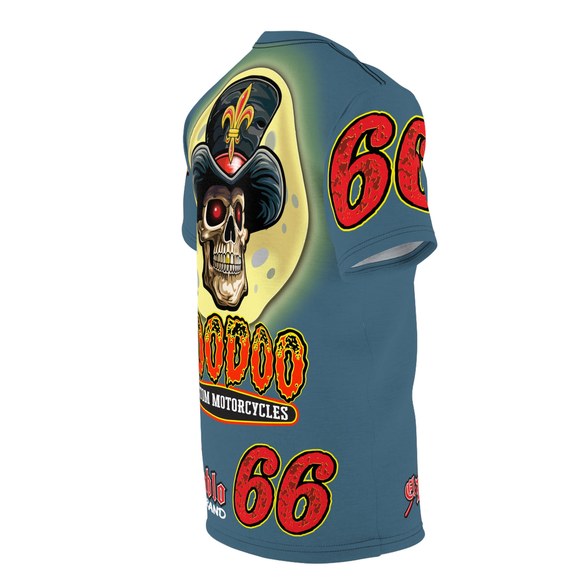 SRT VooDoo Custom Motorcycles Route 66 Unisex Super Tee - High Performance Riding Gear