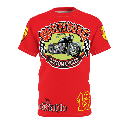 Wolfsburg Custom Cycles HiViz High Comfort Motorcycle Riders Super Tee