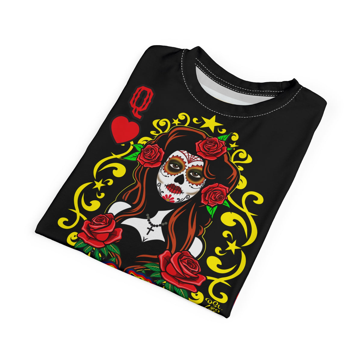 Voodoo Custom Motorcycles Tee — Queen of Hearts  Black 🖤 Riding Super Tee
